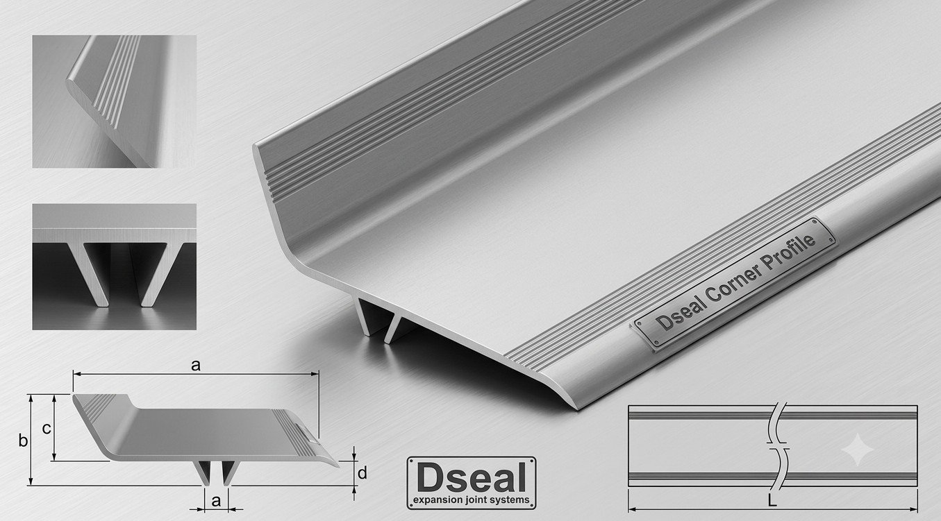 Dseal corner expansion joint cover